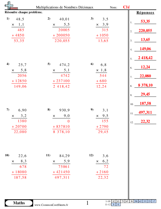  - multiplications-de-nombres-decimaux-vertical worksheet