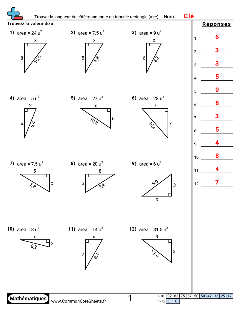Fiches d'Exercices sur le Calcul d'Aire & Périmètre - trouver-la-longueur-manquante-dun-cote-de-rectangle-decimaux worksheet