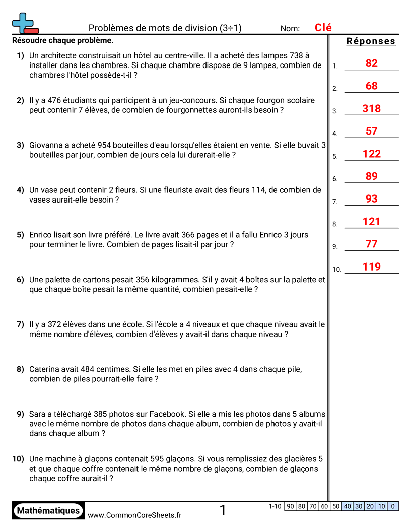 Fiches d'Exercices de Divisions - 3-d-1-sans-reste worksheet
