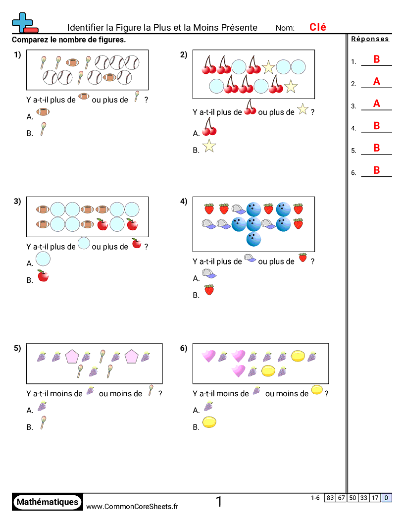 Fiches d'Exercices sur le placement de virgule d'un nombre décimal - trouver-plus-et-moins worksheet
